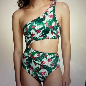 Victoria’s Secret One Piece One Shoulder Cut Out Swimsuit Size XL